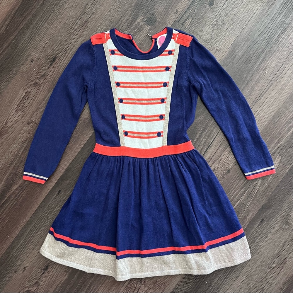 Mini Boden Nutcracker Sweater Dress